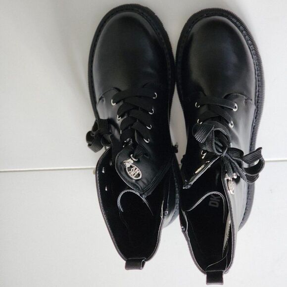 NEW! DKNY GIRLS BLACK BOOT LEATHER - Picture 10 of 11